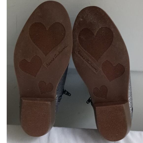 Hanna Andersson Krista Charcoal Glitter Ankle Boots Size 13 EUC - Picture 9 of 10